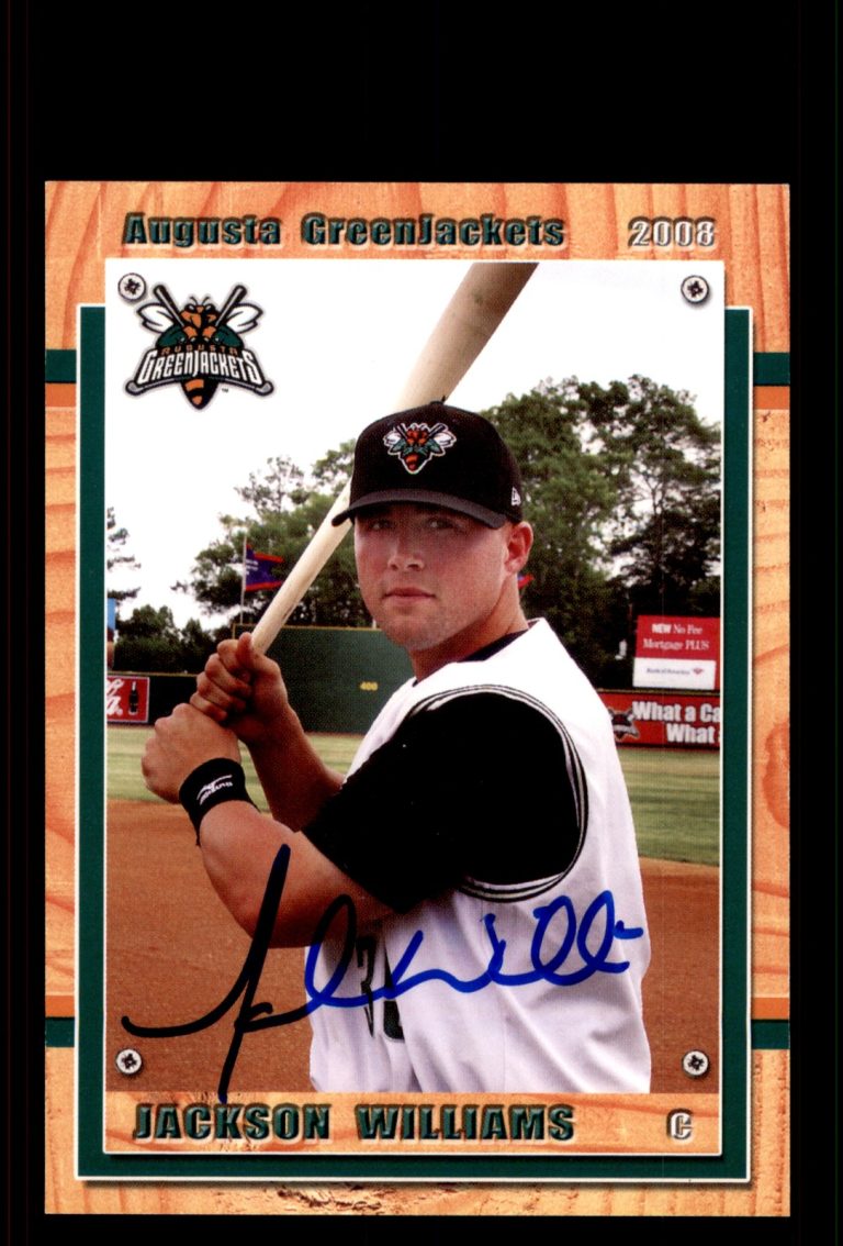 Signed Baseball Card Auto Jackson Williams 2008 Grandstand Augusta GreenJackets