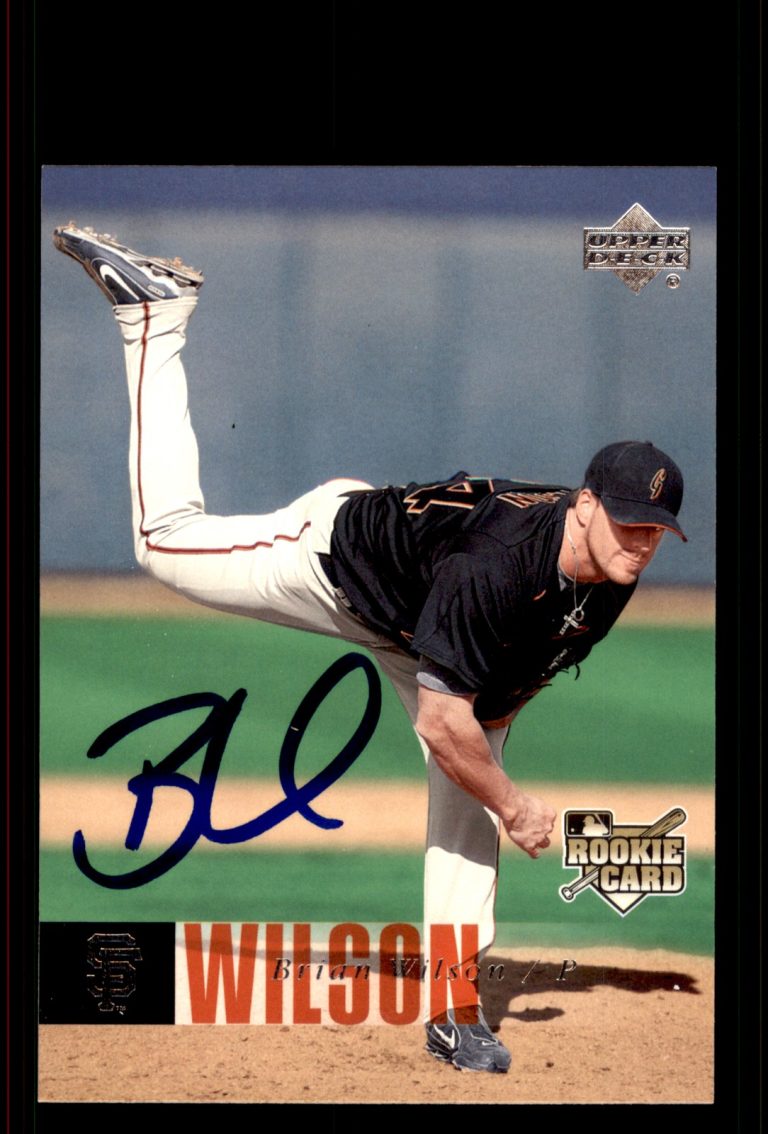 Signed Baseball Card Auto Brian Wilson 2006 Upper Deck #984 San Francisco Giants