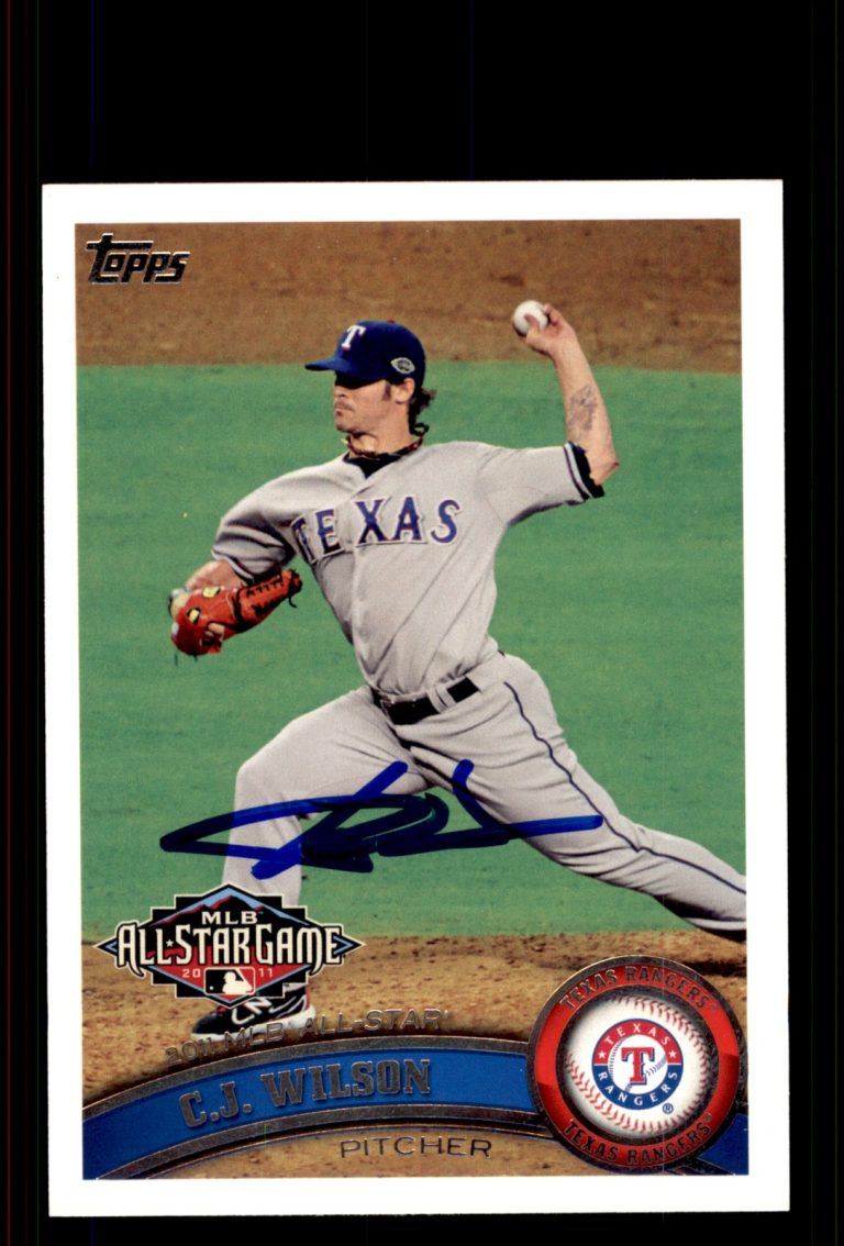 Signed Baseball Card Auto CJ Wilson 2011 Topps Update #US147 Rangers