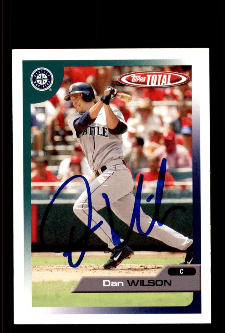 Signed Baseball Card Auto Dan Wilson 2005 Topps Total #301 Seattle Mariners