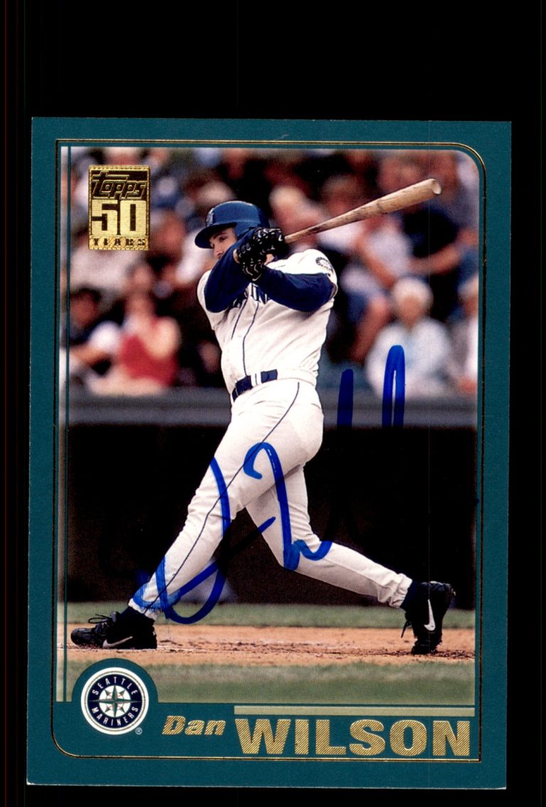 Signed Baseball Card Auto Dan Wilson 2001 Topps #22 Seattle Mariners
