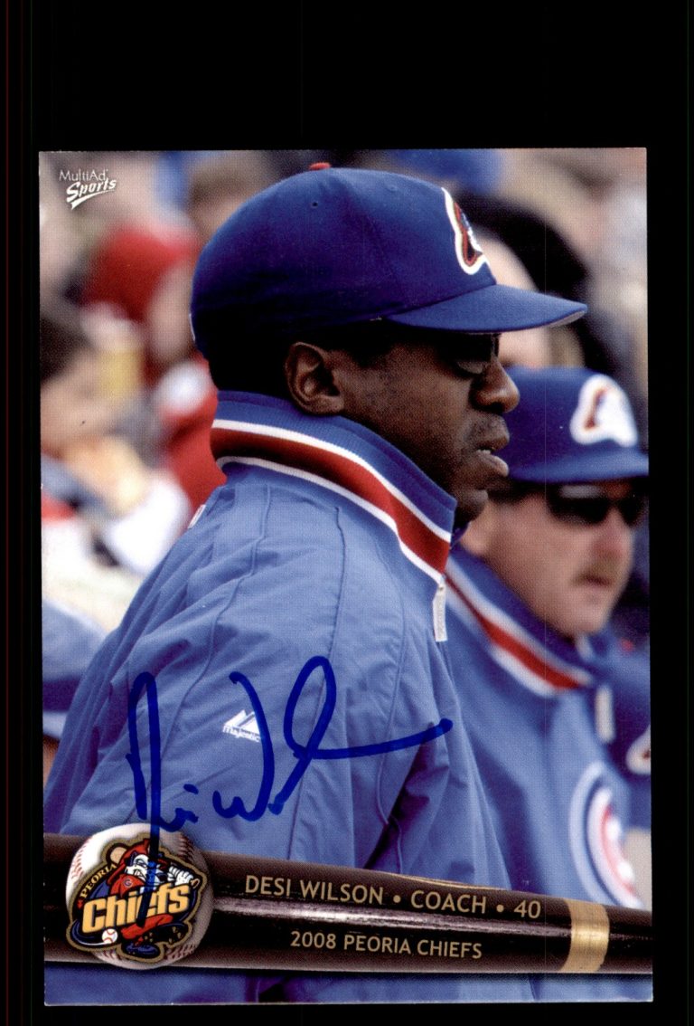 Signed Baseball Card Auto Desi Wilson 2008 MultiAd Peoria Chiefs