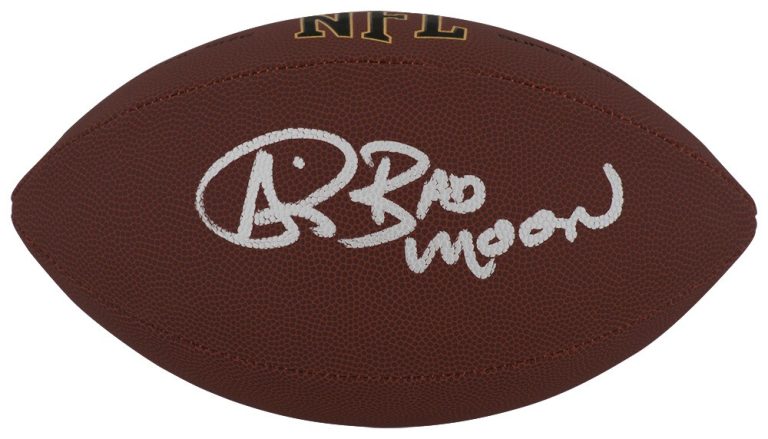 Andre Rison Signed Wilson Super Grip F/S NFL Football w/Bad Moon -(SCHWARTZ COA)