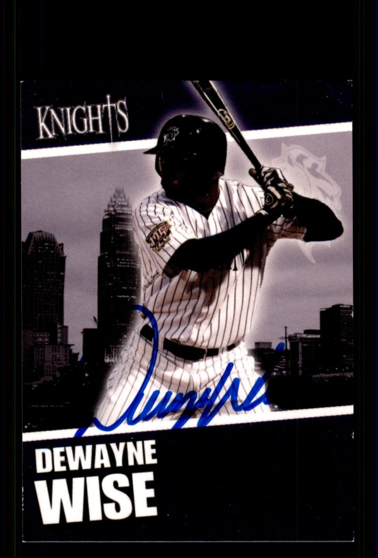 Signed Baseball Card Auto Dewayne Wise 2008 Charlotte Knights