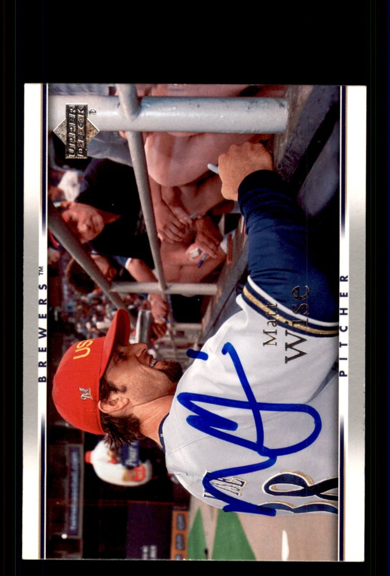 Signed Baseball Card Auto Matt Wise 2007 Upper Deck #790 Milwaukee Brewers