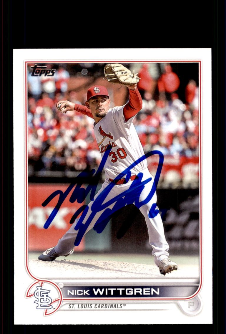 Signed Baseball Card Auto Nick Wittgren 2022 Topps Update #US202 Cardinals
