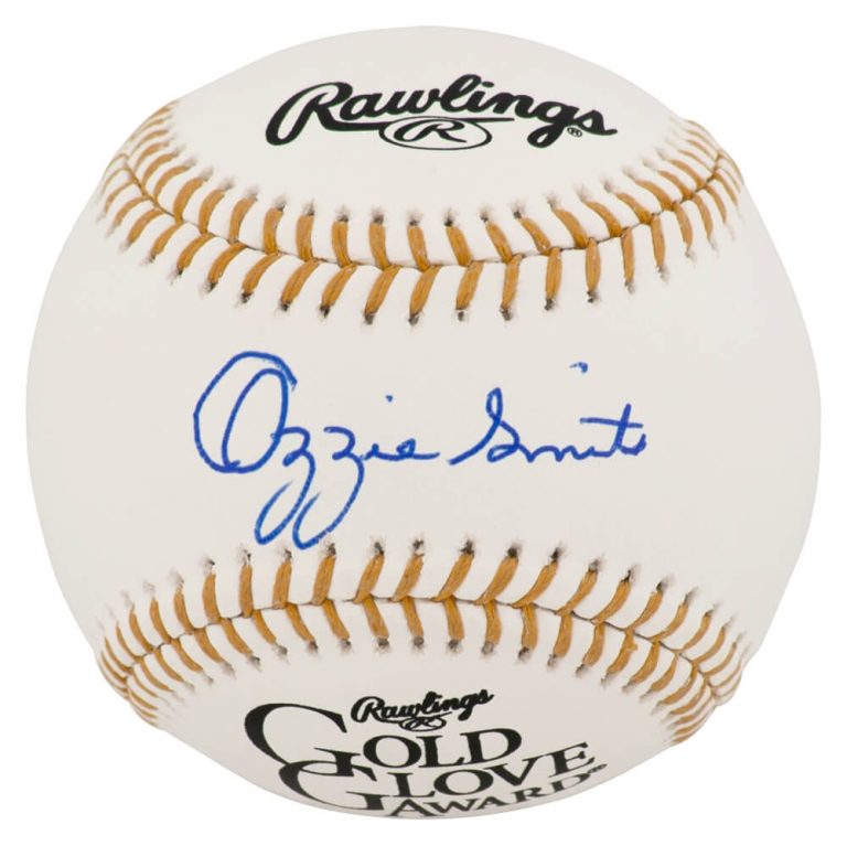 Ozzie Smith Signed Rawlings Gold Glove Logo MLB Baseball - (Fanatics COA)