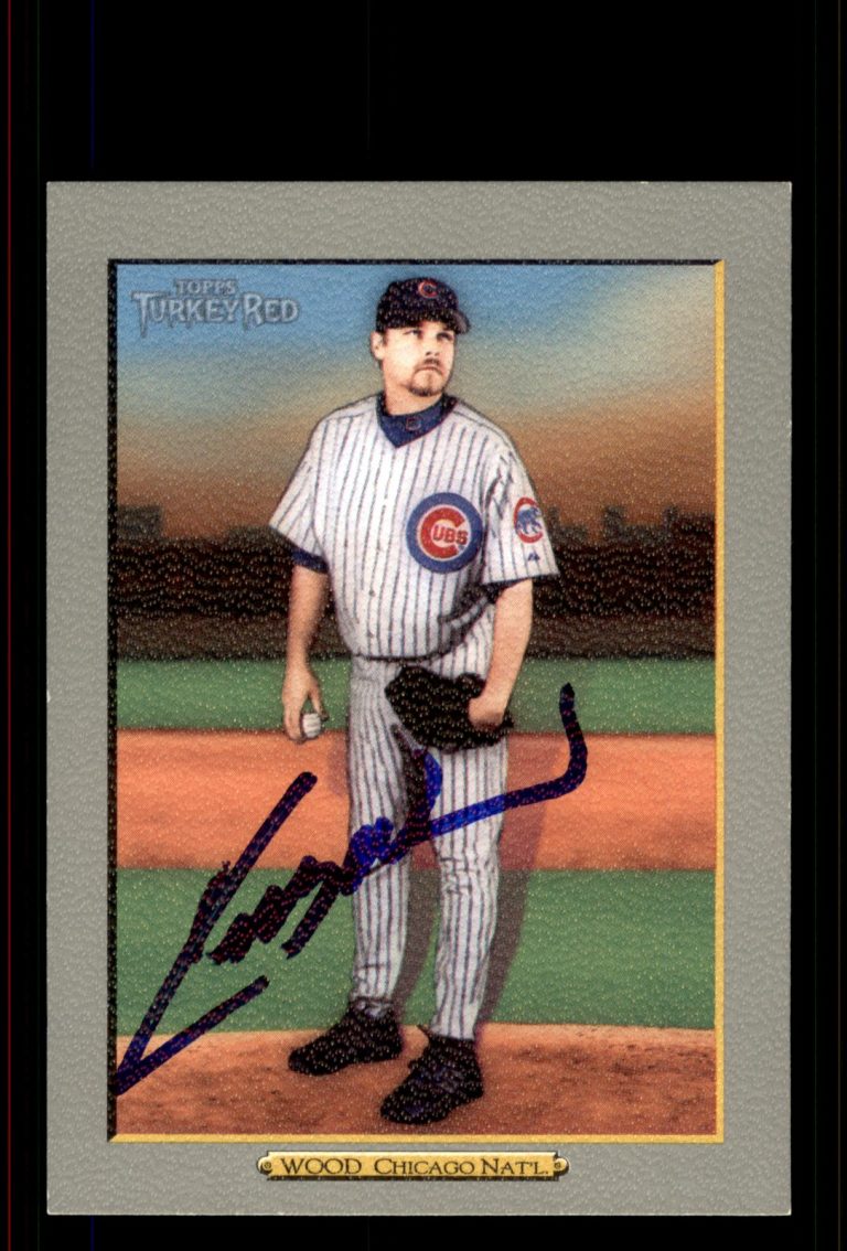 Signed Baseball Card Auto Kerry Wood 2006 Topps Turkey Red #469 Chicago Cubs