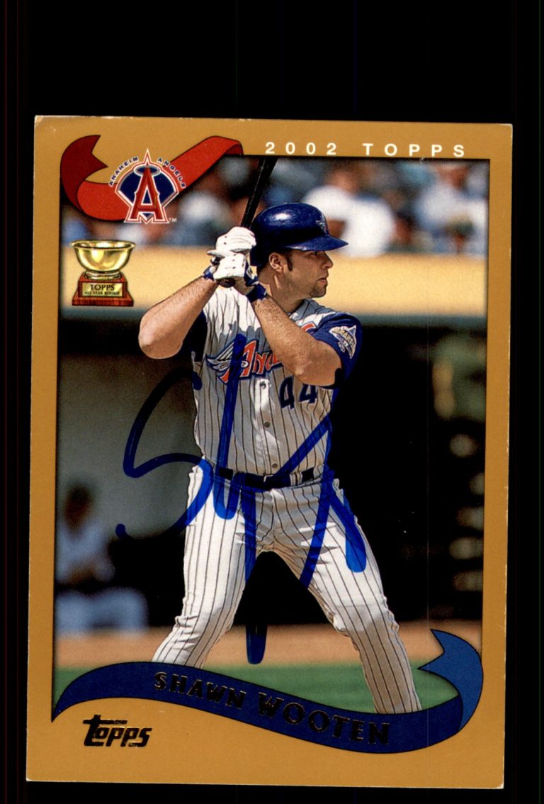 Signed Baseball Card Auto Shawn Wooten 2002 Topps #563 Anaheim Angels
