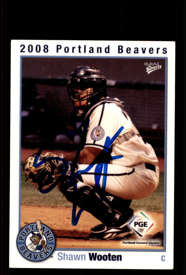 Signed Baseball Card Auto Shawn Wooten 2008 MultiAd Portland Beavers