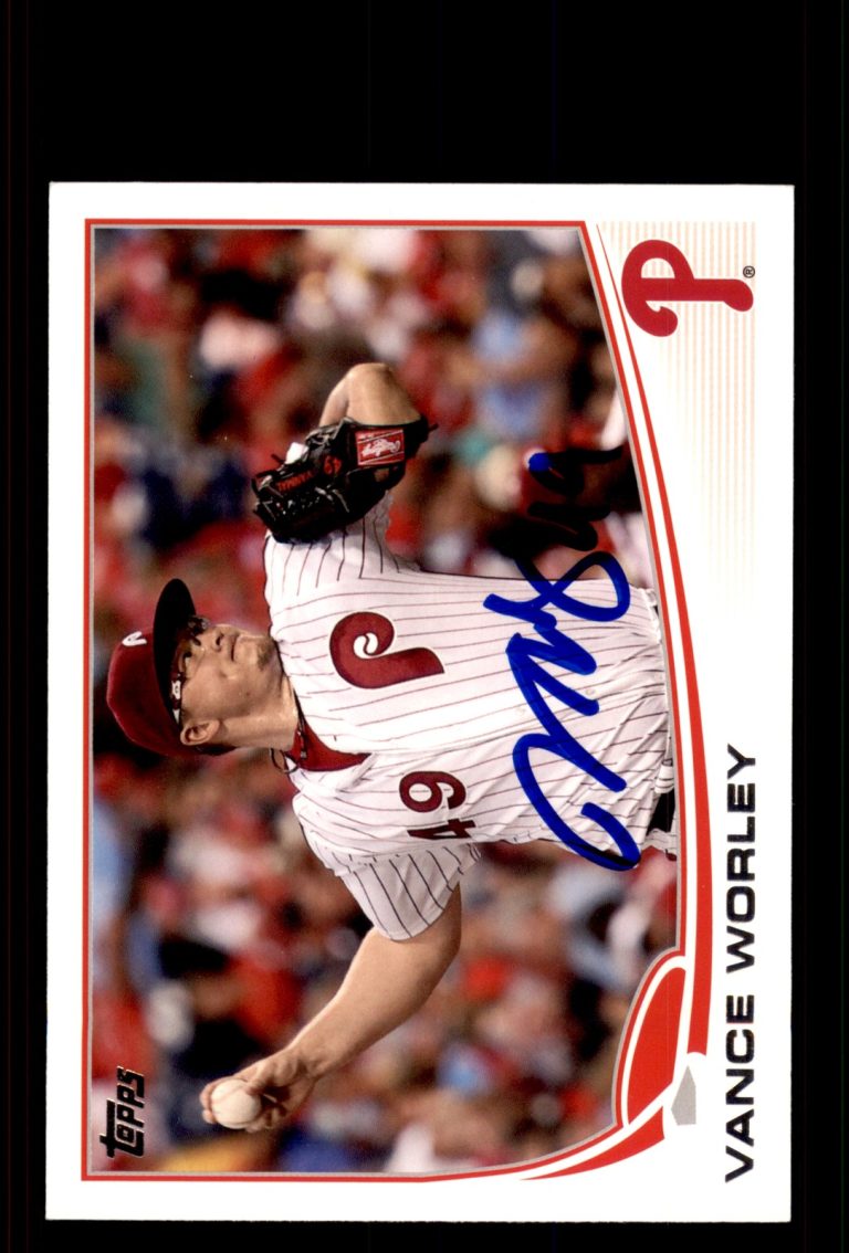 Signed Baseball Card Auto Vance Worley 2013 Topps #249 Philadelphia Phillies