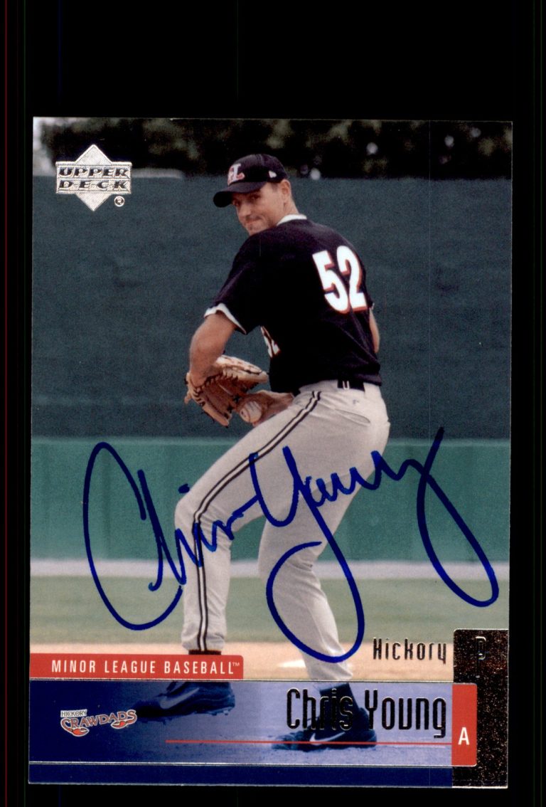 Signed Baseball Card Auto Chris Young 2002 Upper Deck Minor League #142