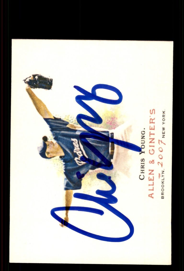Signed Baseball Card Auto Chris Young 2007 Topps Allen & Ginter #238 Padres