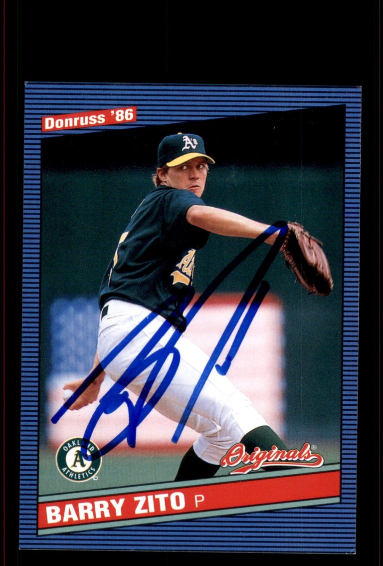 Signed Baseball Card Auto Barry Zito 2002 Donruss Originals #328 Oakland A's