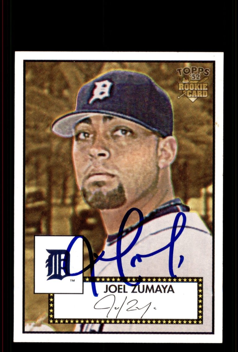 Signed Baseball Card Auto Joel Zumaya 2006 Topps '52 Rookies #49 Detroit Tigers