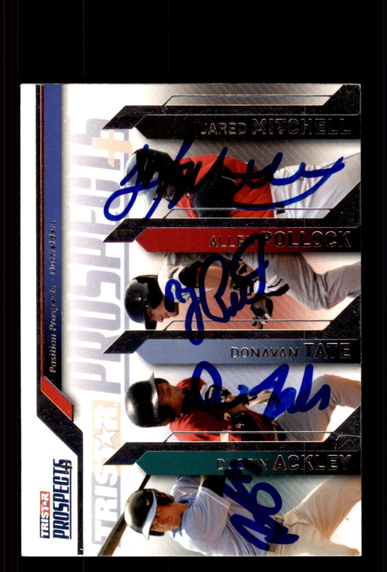 Signed Baseball Card Auto Dustin Ackley Tate Pollock Mitchell 2009 TriStar #89