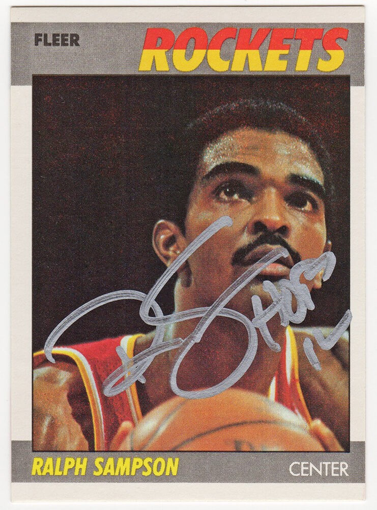 Ralph Sampson autographed 1987 Fleer Basketball Card #95 w/HOF'12 - (SS COA)