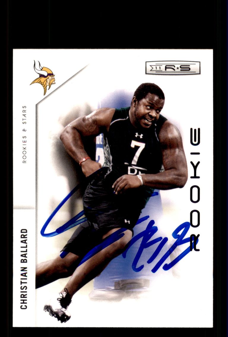 Signed Football Card Auto Christian Ballard 2011 Panini Rookies & Stars #173