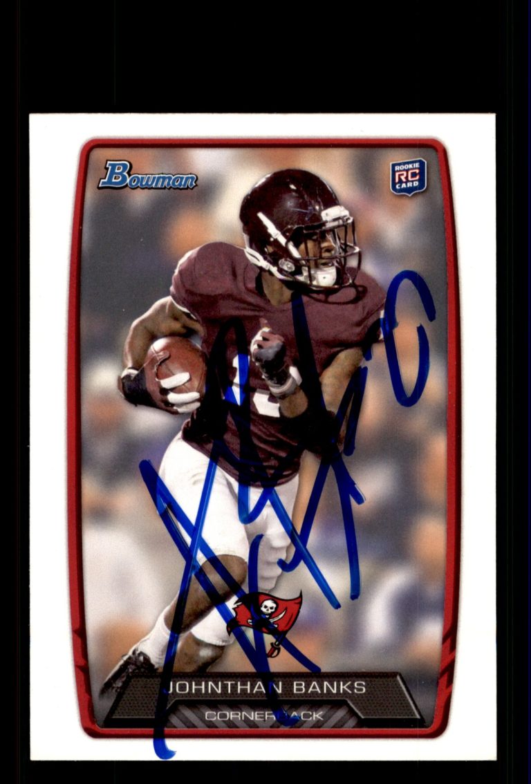 Signed Football Card Auto Johnthan Banks 2013 Bowman #137 Tampa Bay Buccaneers