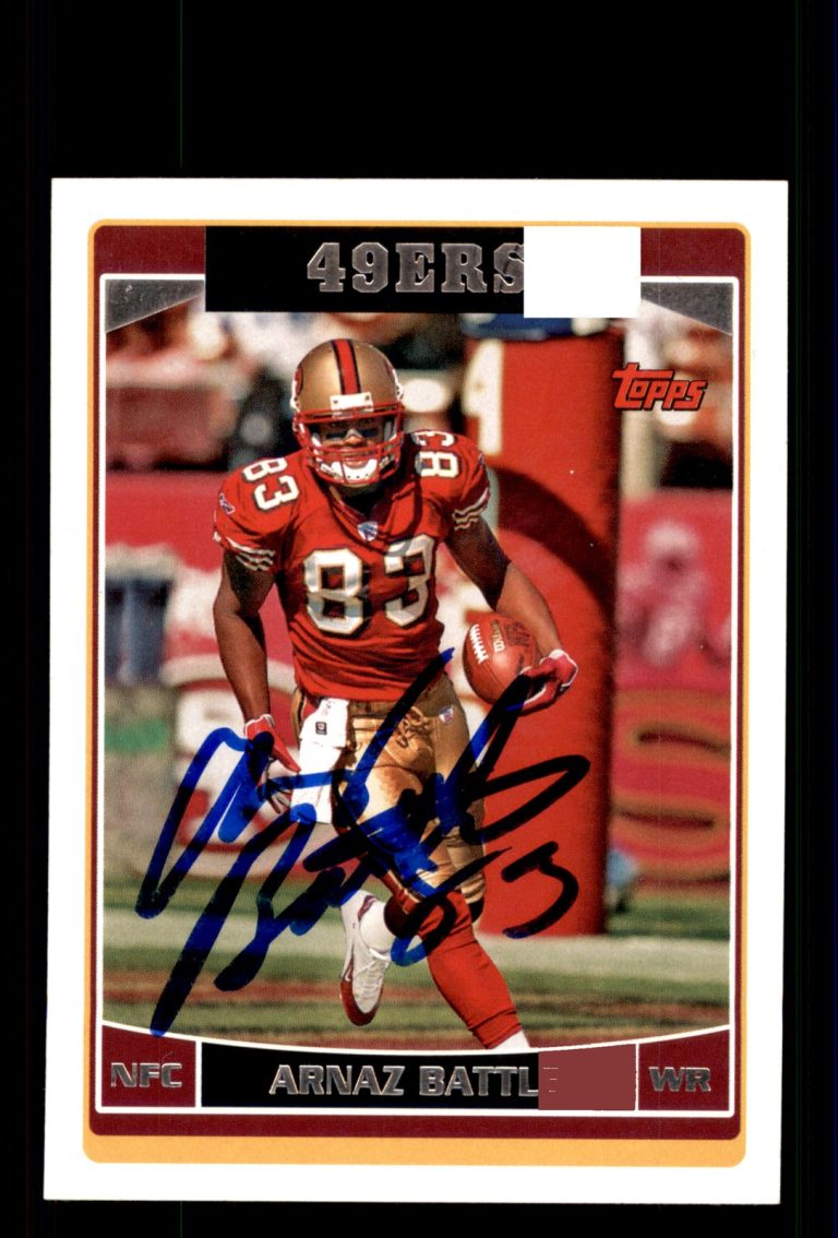 Signed Football Card Auto Arnaz Battle 2006 Topps #142 San Francisco 49ers