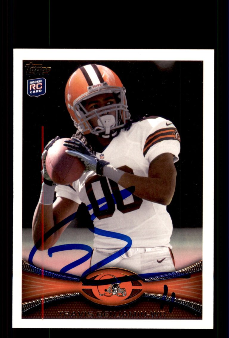 Signed Football Card Auto Travis Benjamin 2012 Topps #104 Cleveland Browns