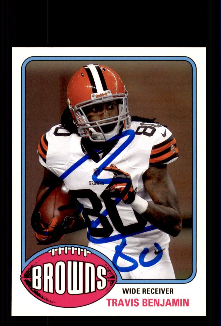 Signed Football Card Auto Travis Benjamin 2013 Topps Archives #38 Browns