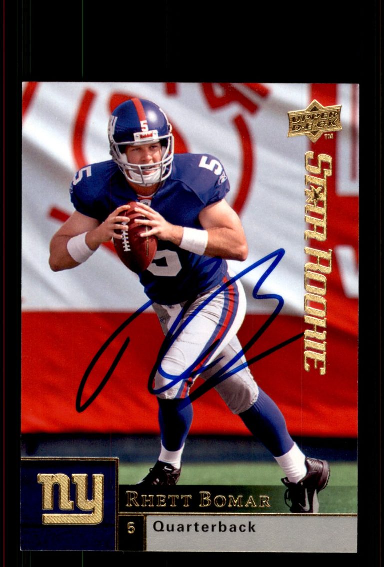 Signed Football Card Auto Rhett Bomar 2009 Upper Deck #235 New York Giants