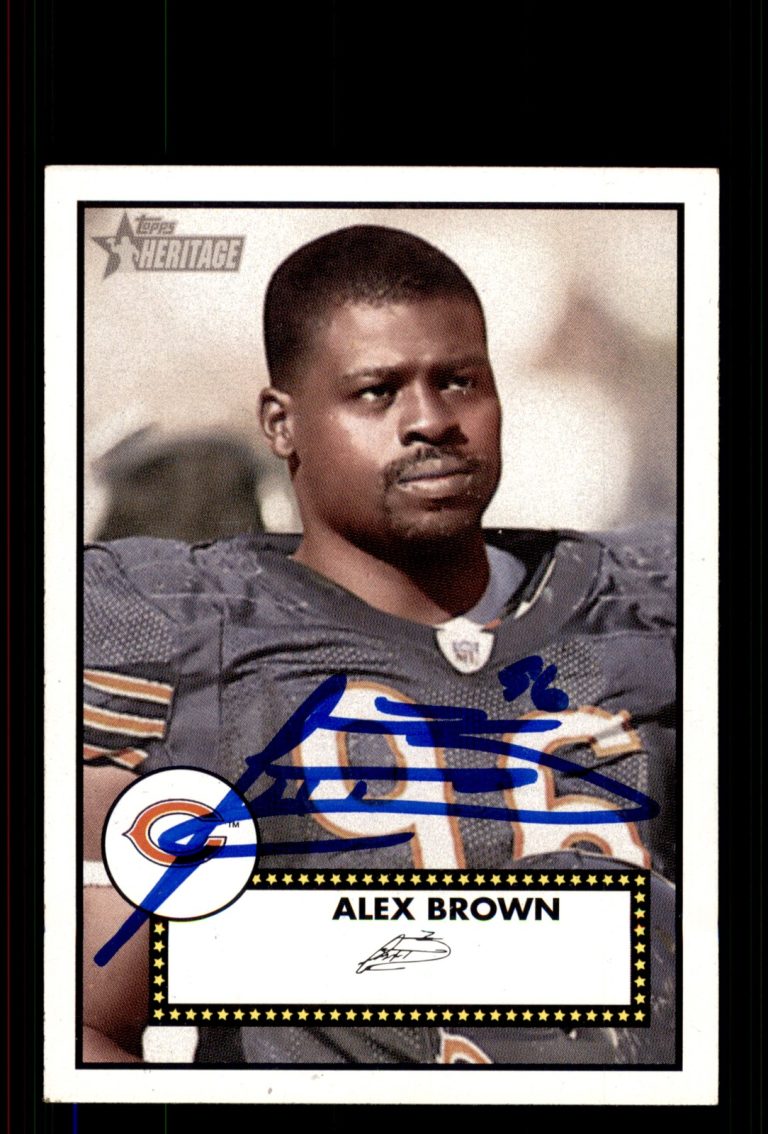 Signed Football Card Auto Alex Brown 2006 Topps Heritage #32 Chicago Bears