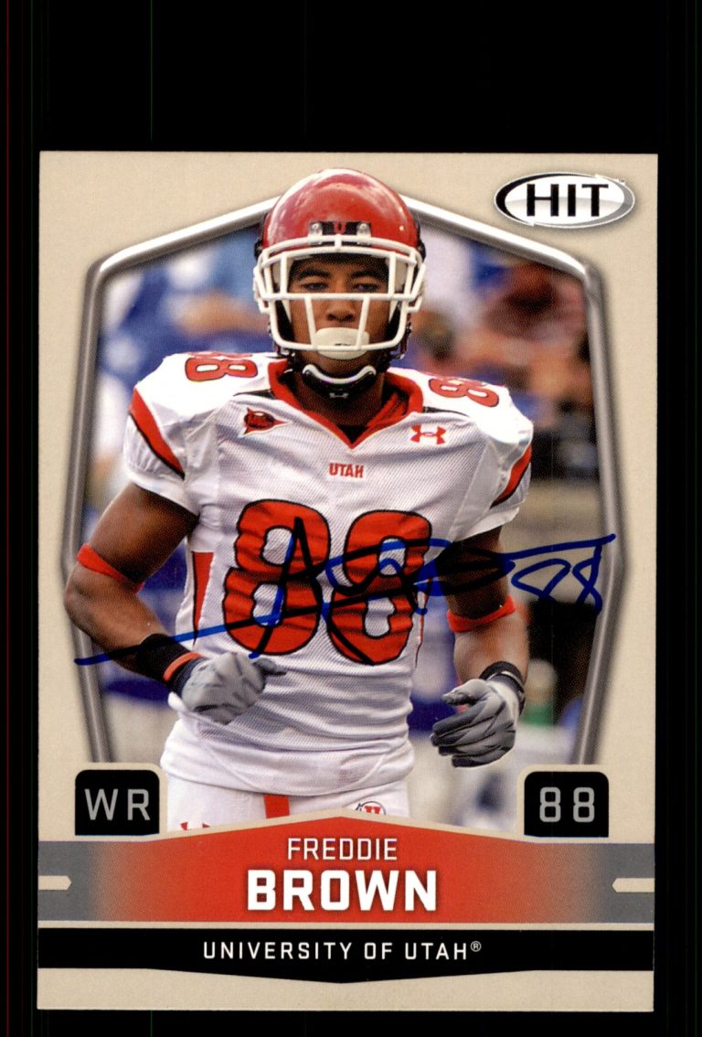 Signed Football Card Auto Freddie Brown 2009 SAGE HIT #38 Utah Utes