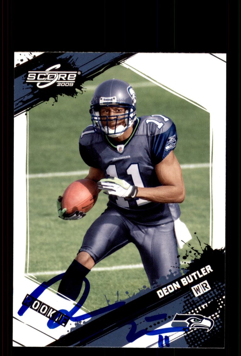 Signed Football Card Auto Deon Butler 2009 Score #333 Seattle Seahawks