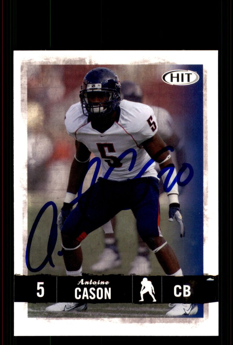 Signed Football Card Auto Antoine Cason 2008 SAGE HIT #78 Arizona Wildcats