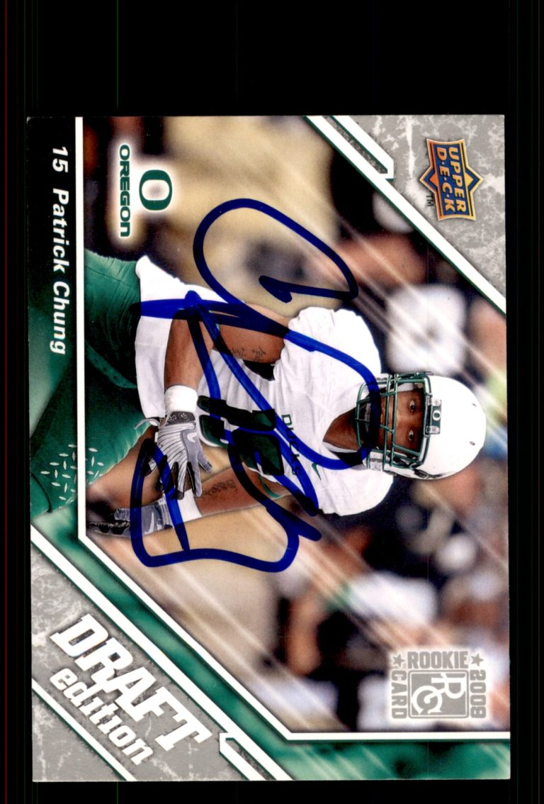Signed Football Card Auto Patrick Chung 2009 Upper Deck Draft Edition #66