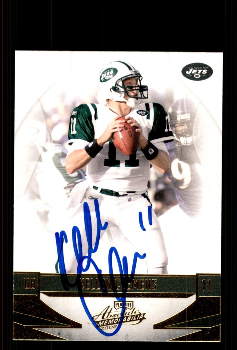 Signed Football Card Auto Kellen Clemens 2008 Playoff Absolute Memorabilia #101