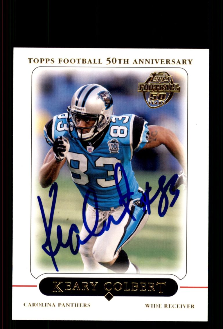 Signed Football Card Auto Keary Colbert 2005 Topps #74 Carolina Panthers