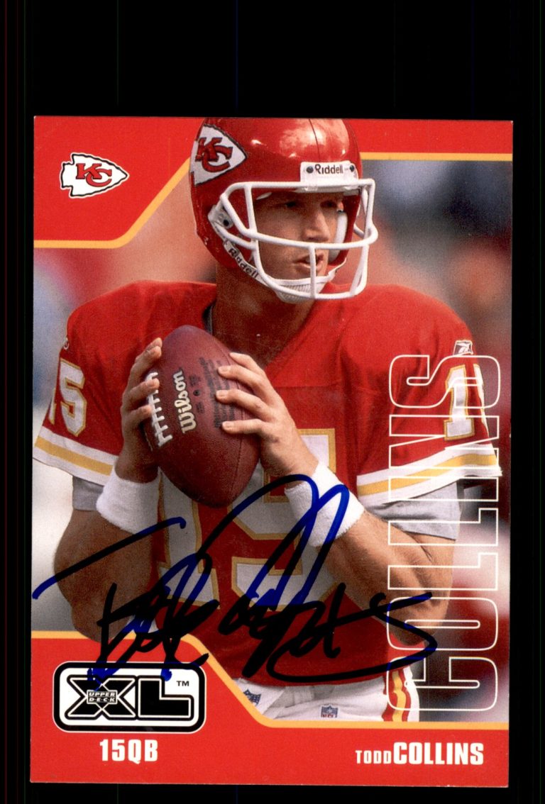 Signed Football Card Auto Todd Collins 2002 Upper Deck XL #232 Chiefs