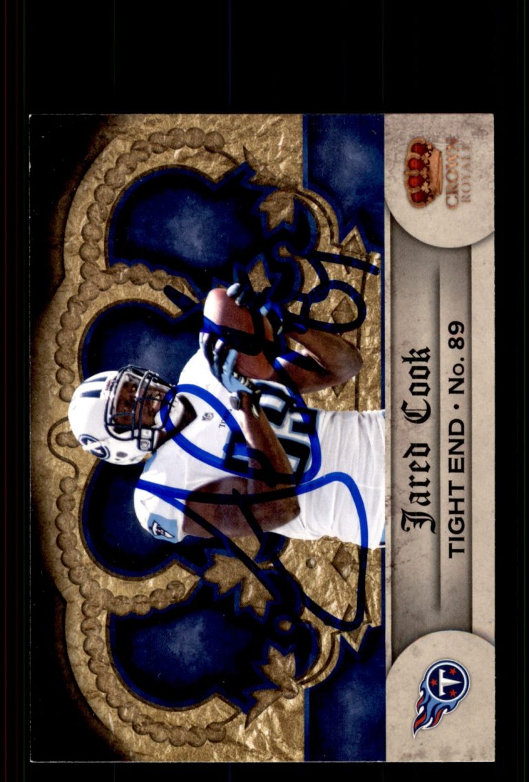 Signed Football Card Auto Jared Cook 2012 Panini Crown Royale #41 Titans