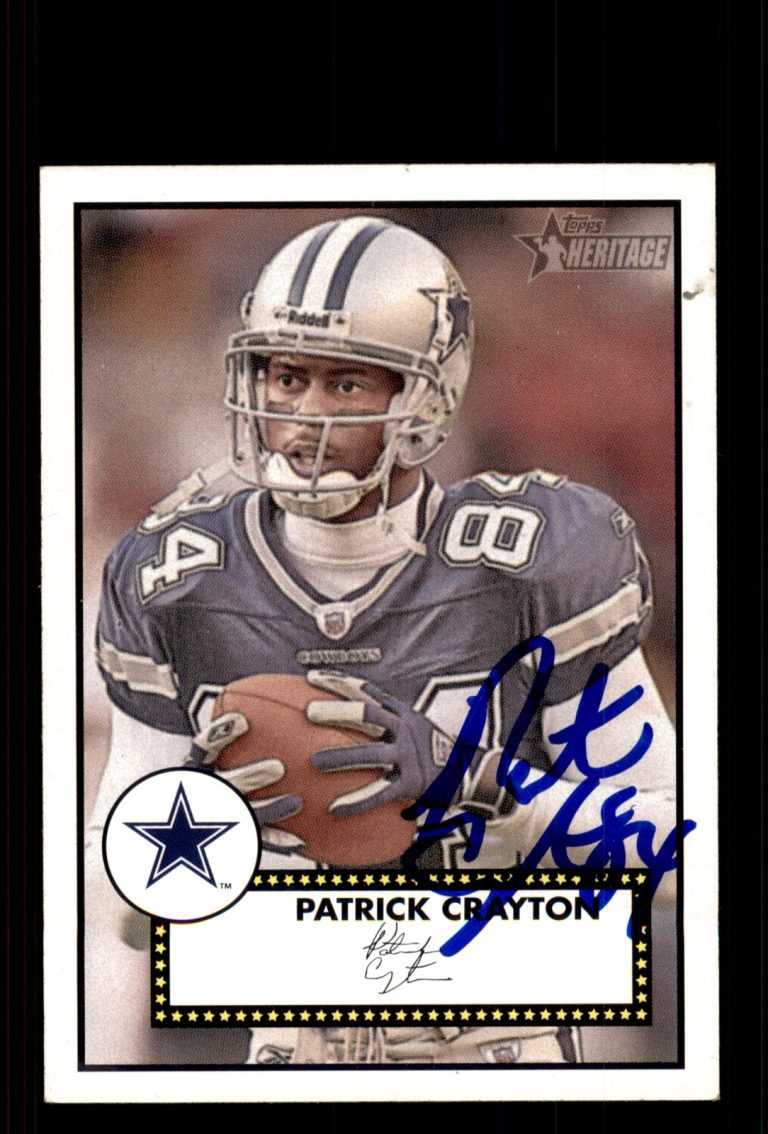 Signed Football Card Auto Patrick Crayton 2006 Topps Heritage #119 Cowboys