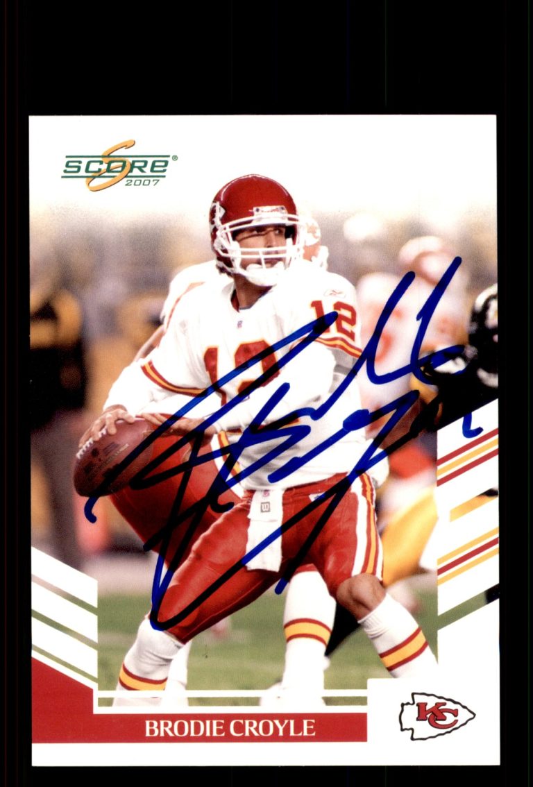 Signed Football Card Auto Brodie Croyle 2007 Score #267 Kansas City Chiefs