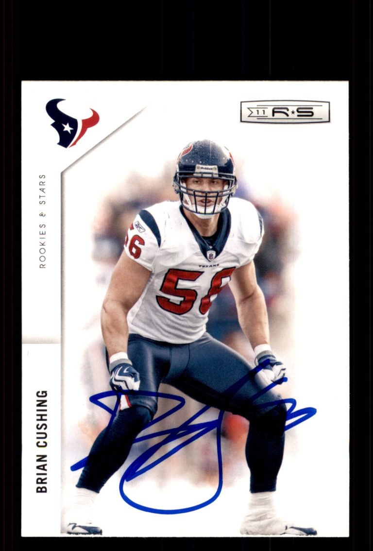 Signed Football Card Auto Brian Cushing 2011 Panini Rookies & Stars #60 Texans