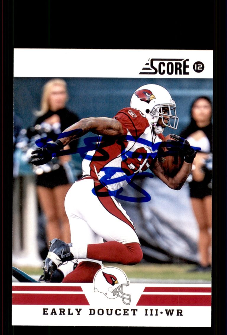 Signed Football Card Auto Early Doucet III 2012 Score #73 Arizona Cardinals