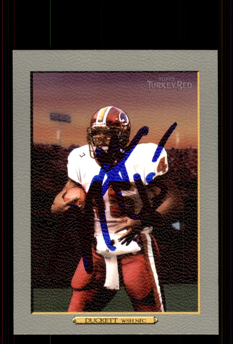 Signed Football Card Auto T.J. Duckett 2006 Topps Turkey Red #32 Redskins