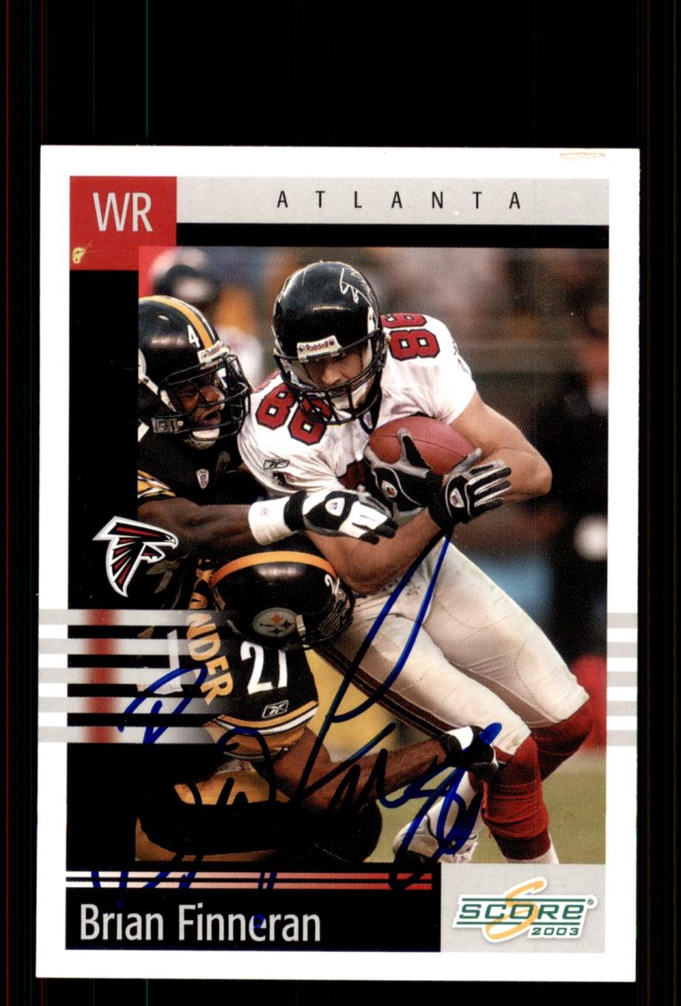 Signed Football Card Auto Brian Finneran 2003 Score #151 Atlanta Falcons