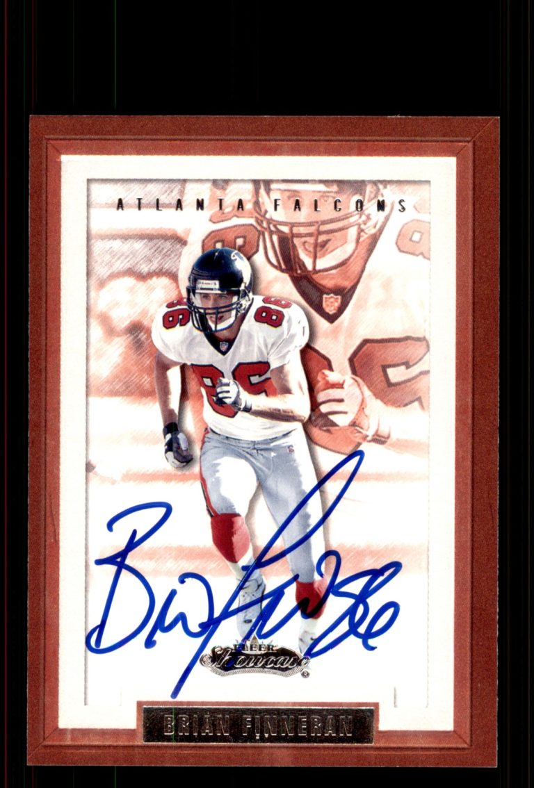 Signed Football Card Auto Brian Finneran 2002 Fleer Showcase #42 Atlanta Falcons