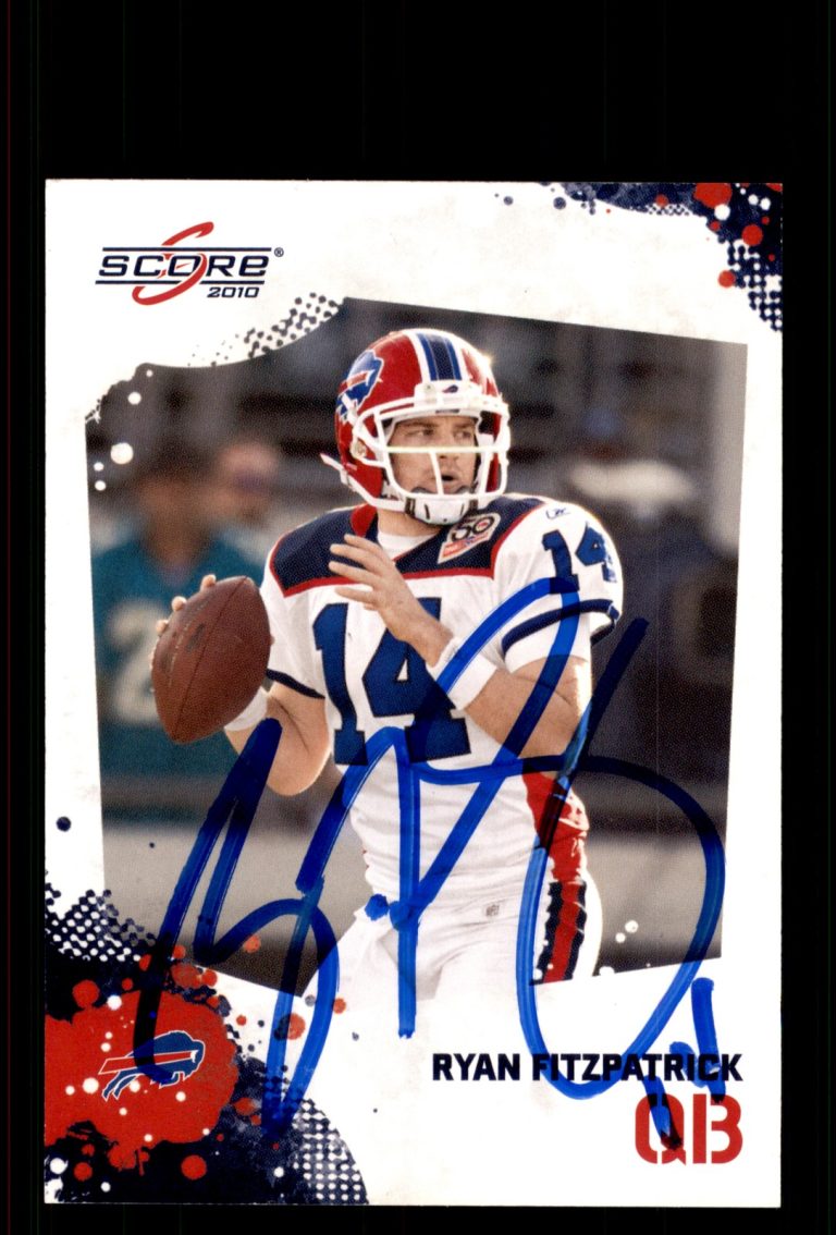 Signed Football Card Auto Ryan Fitzpatrick 2010 Score #36 Buffalo Bills