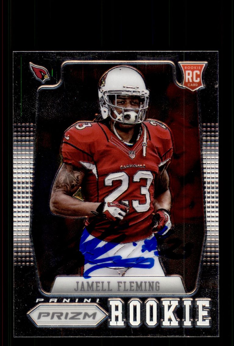 Signed Football Card Auto Jamell Fleming 2012 Panini Prizm #266 Cardinals