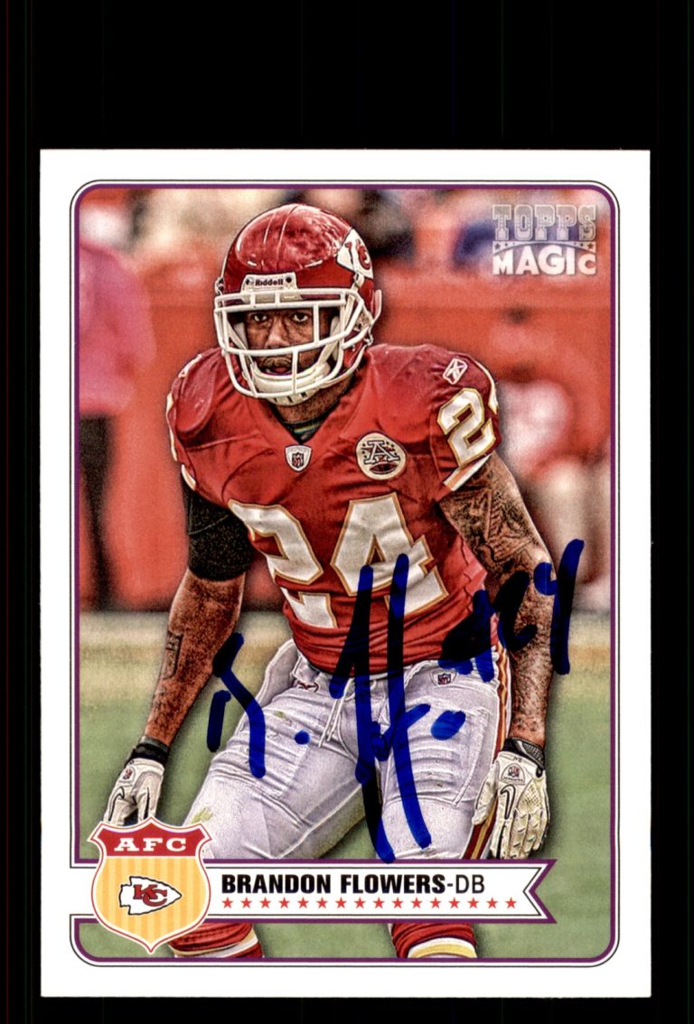 Signed Football Card Auto Brandon Flowers 2012 Topps Magic #66 Chiefs