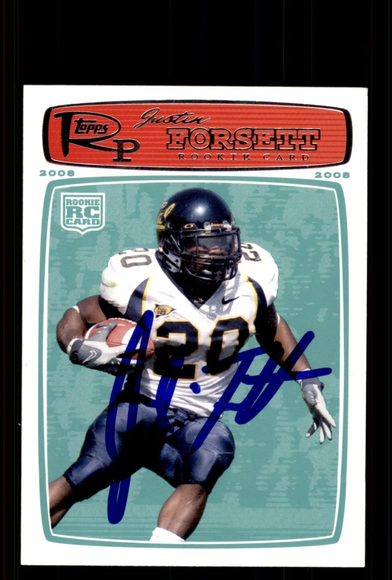 Signed Football Card Auto Justin Forsett 2008 Topps Rookie Progression #176 Cal