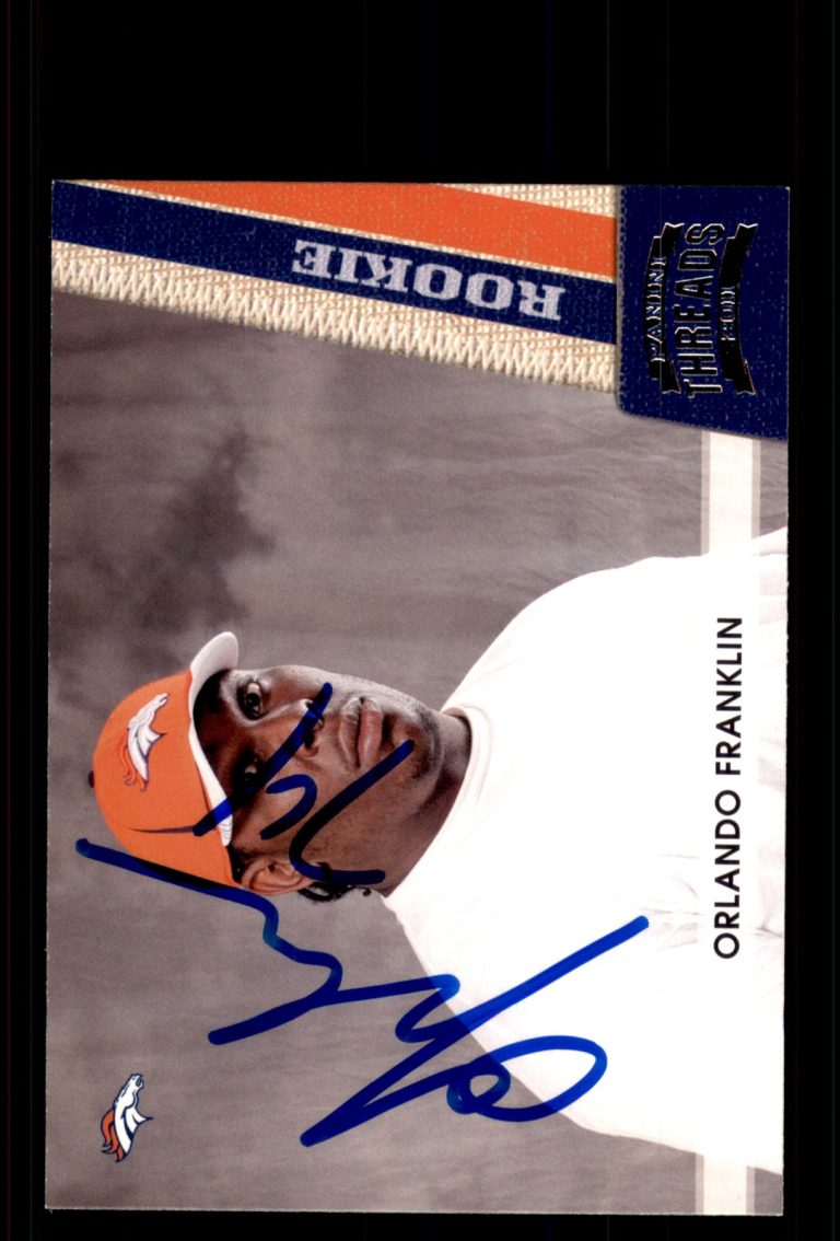 Signed Football Card Auto Orlando Franklin 2011 Panini Threads #223 Broncos
