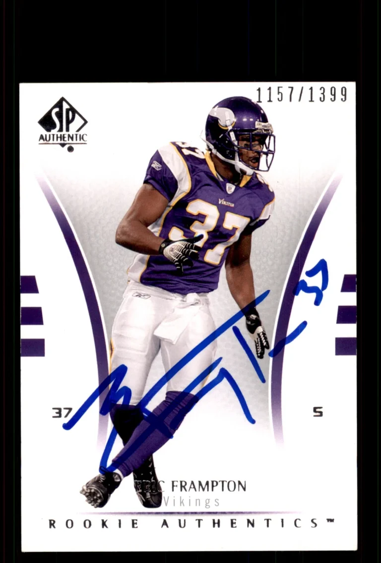 Signed Football Card Auto Eric Frampton 2007 SP Authentic #136 Minnesota Vikings