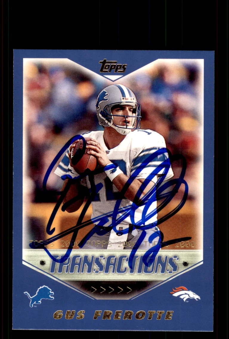 Signed Football Card Auto Gus Frerotte 2000 Topps #317 Denver Broncos